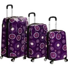 Purple luggage sets Rockland Luggage 3 Vision Hardside Luggage