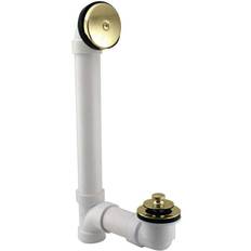 Bottom Valves on sale Westbrass 12 in. PVC Bath Waste Drain in Polished Brass