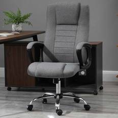 Grey Office Chairs Vinsetto Astaril Ergonomic Linen Executive Office Chair