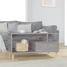 vidaXL Grå Sonoma-Eg 90 x 49 x 45 cm Sofabord
