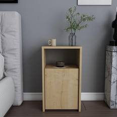 Blue Small Tables Oak Pattern Carlin Bedside Small Table