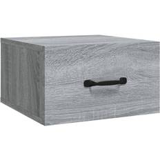 Grey Bedside Tables vidaXL Wall-mounted Cabinet Bedside Table