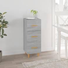 vidaXL Credenza Grigio Sonoma 34.5x34x90 cm Legno Multistrato Madia