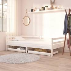 Comò vidaXL Cassetti Per Divano Letto 2 pz In Legno Massello di Pino Biancocod MXL 120986 Comò