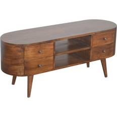 Artisan Chestnut Rounded TV Bench