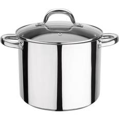 GSW Pentola Con Coperchio In Vetro 22 Centimetri 6.8 Litri Acciaio Inox Argento 36 x 23.5 x 19.5 cm con coperchio