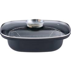 Stegepande Med Kurv 414593 Sort Glas