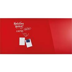 Tableaux en verre Magnetoplan Tableau Magnétique en Verre Design 2000 x 1000 mm Rouge