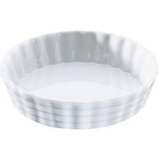 Tærte Bageform Bølget Rund Porcelæn Hvid 0-280 °C 12.2 cm