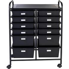 Tables Honey Can Do 12-Drawer Rolling Trolley Table