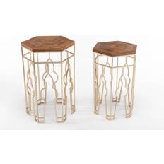 Glasses Nesting Tables Boraam Genevieve Wood/Metal Nesting Table