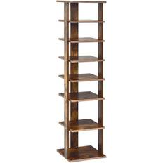 Brown Hallway Furniture & Accessories Costway Free Standing Shoe Rack