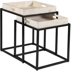 Black Nesting Tables Somette Merrimack White Wash Nesting Table