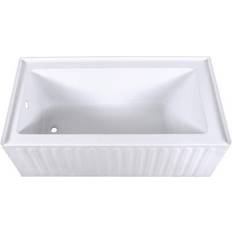 Built-In Bathtubs Kingston Brass Aqua Eden 60" Three Alcove Acrylic Soaking Tub