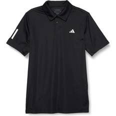 Adidas Black T-shirts Adidas Boys' Club Tennis 3-Stripes Polo Shirt, Black