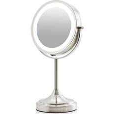 PETA Makeup Mirrors Ovente 7" Dual Sided Tabletop Makeup Mirror with Led Gray Gray