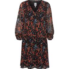 Ichi Ihbally Dress - Black Small Multi Flower