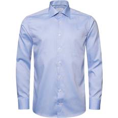 Eton skjorte contemporary Eton Light Blue Diamond Twill Shirt Contemporary Fit Mand Langærmede Skjorter hos Magasin Blå