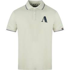 Beige Polo Shirts Aquascutum A Logo Polo Shirt - Beige