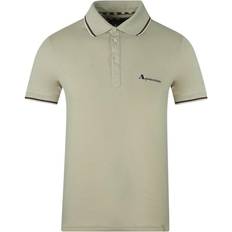 Beige Polo Shirts Aquascutum Brand Logo Polo Shirt - Beige