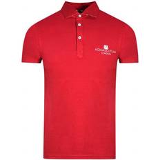 Aquascutum London Bold Logo Polo Shirt - Red