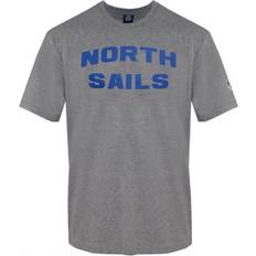 North Sails Block Brand Logo Navy Blue T-shirt - Grey