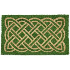 Celtic Handwoven Coconut Fiber Doormat Green, Brown