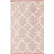 Pink and white rug Area Rug Gray, Pink, White