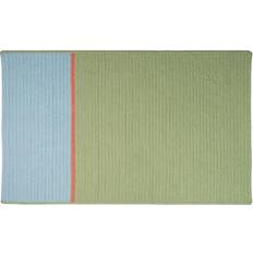 Blue - Round Entrance Mats Colonial Mills Vecina Farmhouse Style Braided Green, Blue, Red, Brown