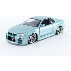 Maquetas Jada Fast and Furious Brian's Nissan Skyline GT-R R34 1:24 Scale Die-Cast Metal Vehicle