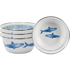 Enamel Salad Bowls Golden Rabbit Enamelware Set Fish Camp Salad Bowl