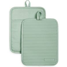 Dishwasher Safe Inserts KitchenAid Ribbed Soft Silicone Pot Holder 2-Pack