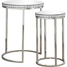 Silver Nesting Tables Coaster Bleker Silver Nesting Table