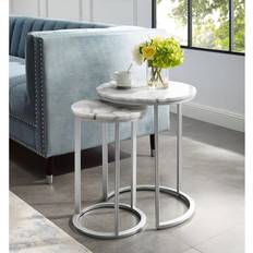 End and coffee tables Inspired Home Grace End or Marble-Metal Coffee Table