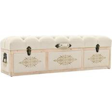 VidaXL Storage Benches vidaXL 43.3" Cream Storage Bench