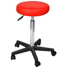 Red leather office chairs vidaXL Stool Red Office Chair