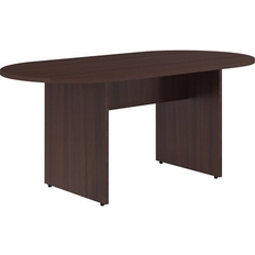 Lorell Essentials Series Racetrack Laminate Conference Writing Desk