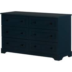 Navy blue dresser South Shore Hazen Farmhouse Chest of Drawer