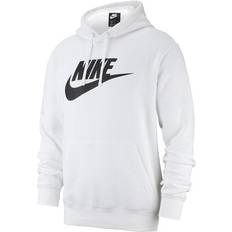 3XL Tops Nike Sportswear Club Fleece Men's Graphic Pullover Hoodie - White/White/Black