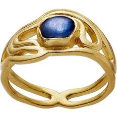 Maanesten Edith Ring - Guld/blå