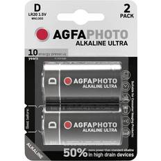 Batteri r20 AGFAPHOTO Ultra LR20 Batteri D R20 Alkaliskt 1.5 V 2 st