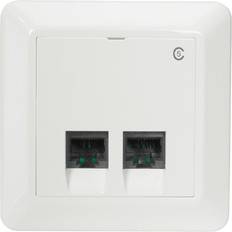 Gelia Ethernet, Data & Phone Outlets Gelia Gelia Data Teleudtag 2x8 Kat 6 Uskærmet