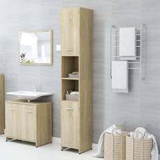 vidaXL Armoire De Salle De Bain Meuble De Bain 30 x 30 x 183.5 cm Aggloméré