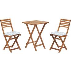 Beliani Acacia Wood Garden Bistro Set