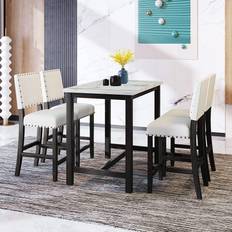 Furniture Merax Counter Height Table Dining Set 29.5x45.5" 5