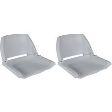 Náutica vidaXL Asiento barco respaldo plegable sin cojín 2uds gris 41x51x48 cm