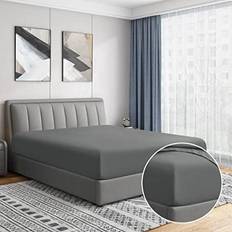 Cathay Luxury Silky Soft Polyester Single Fitted Queen Size Gray