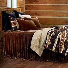 Bedspreads HiEnd Accents Stella Silk Velvet 2 Bedspread Brown