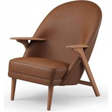Läder - Röda Loungestolar Warm Nordic Wingman Loungestol 96cm