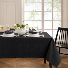 Black Tablecloths Elrene Fashions Continental Solid Texture Tablecloth Black